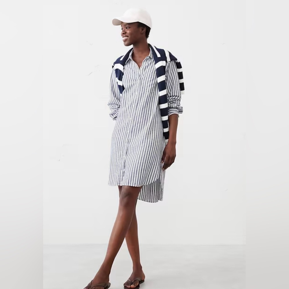 Banana Republic linen blend shirt dress